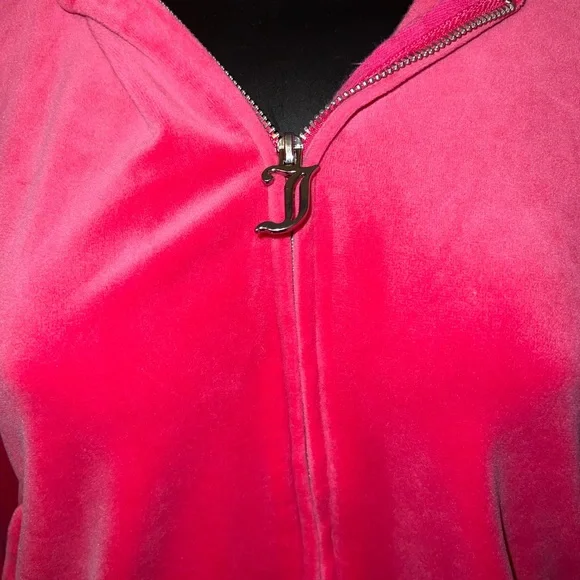 Juicy Couture Hot Pink Velour Tracksuit Set Size L Y2K - Picture 10 of 16